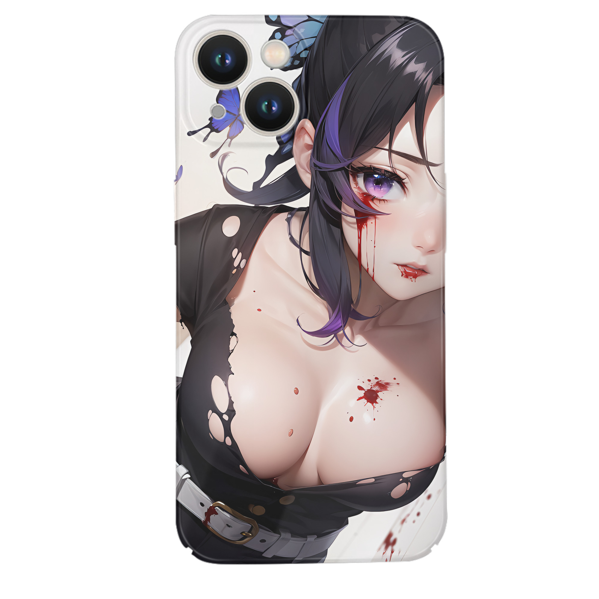 （画像用） 鬼滅の刃（きめつのやいば）蟲柱-胡蝶 しのぶ／こちょう しのぶ Kochou Shinobu 【iPhone 14シリーズ対応】ハードケース